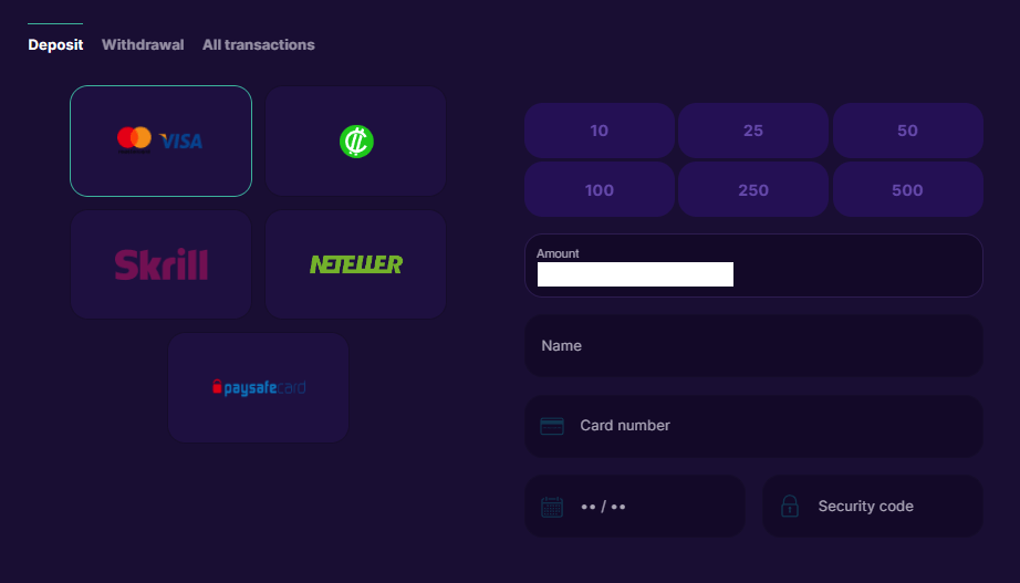 Payments & Withdrawal Spinbit Casino